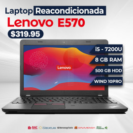 Laptop Reacondicionada Lenovo E570 - i5-7200U - 8 GB RAM - 500 GB HDD - Windows 10